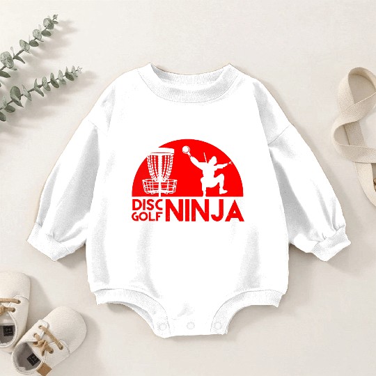 Cute Disc Golf Ninja Funny Gift For Man Women Baby Romper Sweatshirts