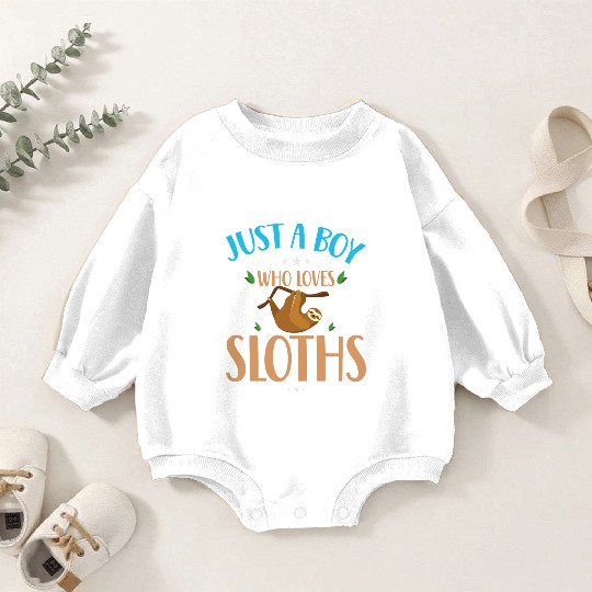 Sloth Sloths, Boy, Trees Baby Romper Sweatshirts