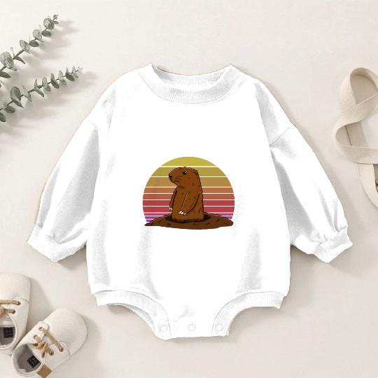 Respect The Groundhog Baby Romper Sweatshirts