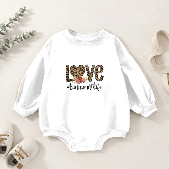 Bonus Aunt Life Proud Bonus Auntie Step Aunt Gifts Baby Romper Sweatshirts