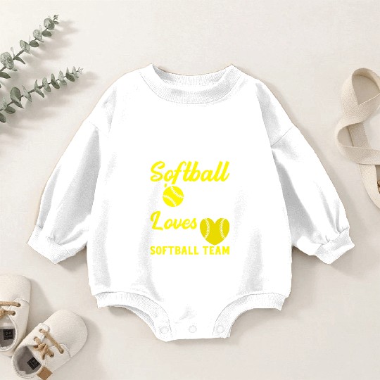 This Softball Coach Loves Her Softball Team Baby Romper Sweatshirts