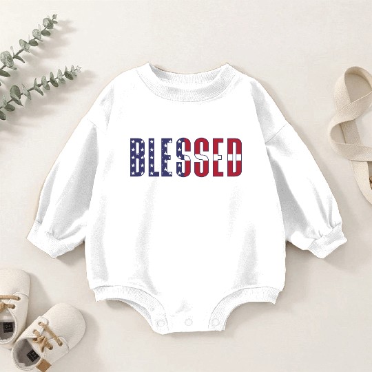 WHITE CHRISTIAN AMERICAN PATRIOT Baby Romper Sweatshirts