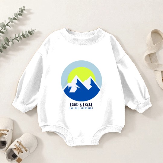Support Ukraine! Loud Local Blue & Yellow Logo Baby Romper Sweatshirts
