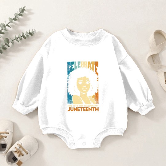 juneteenth-independence, Black History Active Baby Romper Sweatshirts