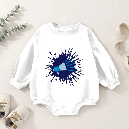 color blob icon megaphone Baby Romper Sweatshirts