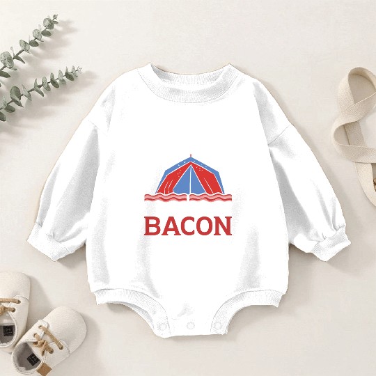 If It Involves Camping And Bacon Count Me In Baby Romper Sweatshirts
