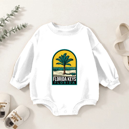 Florida Keys Vintage Beach Baby Romper Sweatshirts