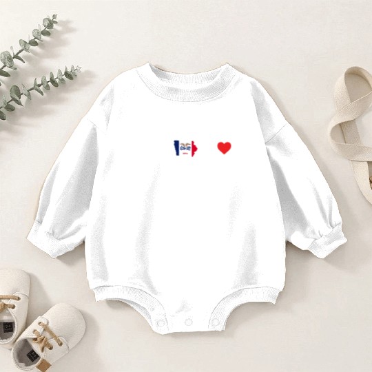 Iowa Heartbeat Gift Baby Romper Sweatshirts