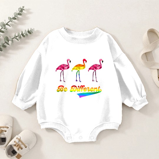 Flamingo LGBTQ Rainbow Flag Gay Pride Month Baby Romper Sweatshirts
