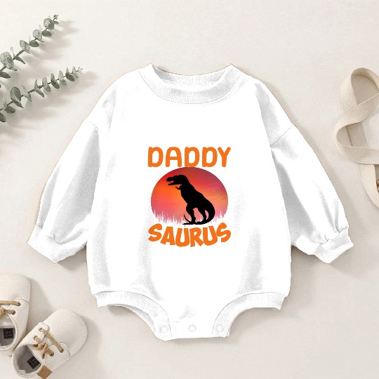 Daddysaurus Papasaurus Baby Romper Sweatshirts