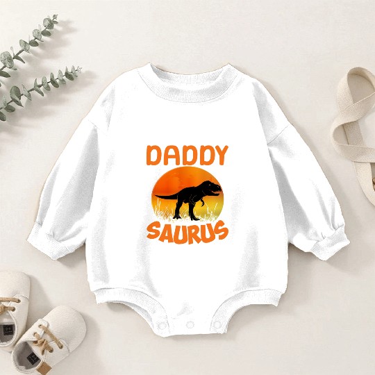 Daddysaurus Papasaurus Baby Romper Sweatshirts