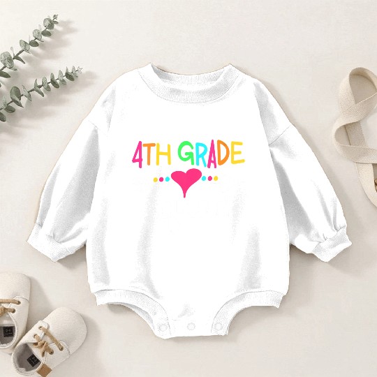 Womens 4th Grade Squad Fourth Teacher Student Team Baby Romper Sweatshirts