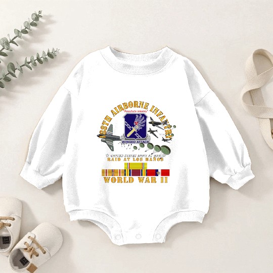 Army 188th Airborne Infantry Raid at Los Baños W J Baby Romper Sweatshirts
