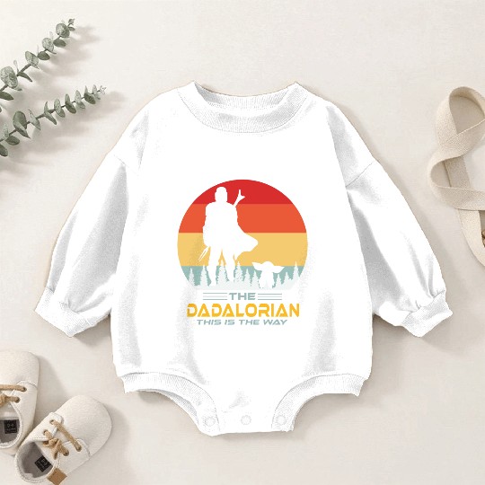 Funny The Dadalorian This is The Way,Fathers Day Baby Romper Sweatshirts