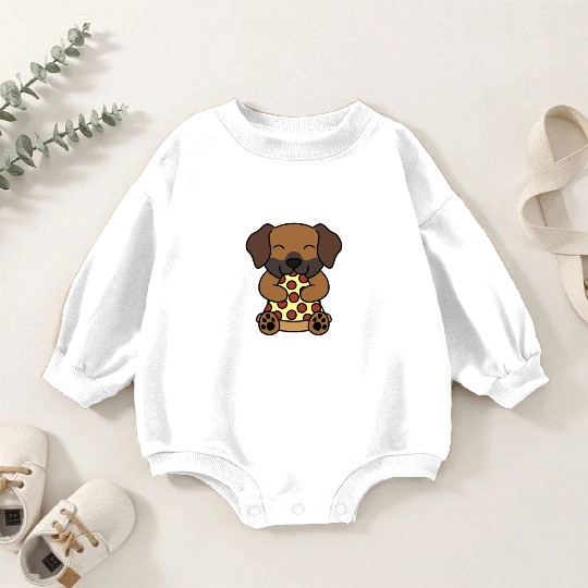 Rhodesian Ridgeback Pizza Lover Baby Romper Sweatshirts