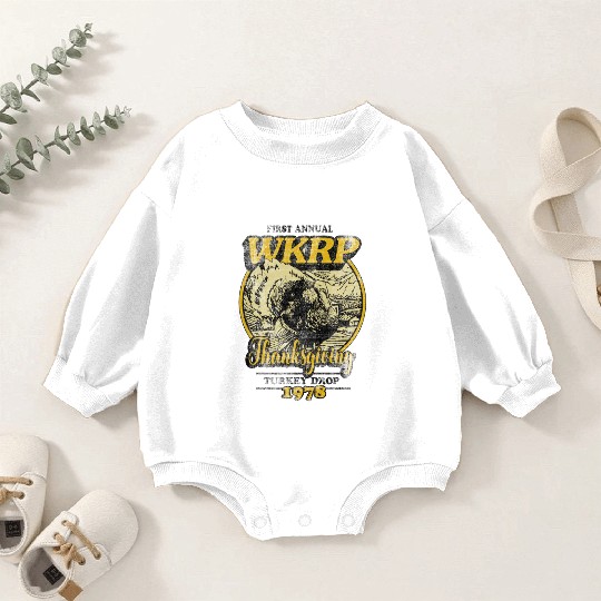 Turkey thanksgiving Vintage Baby Romper Sweatshirts
