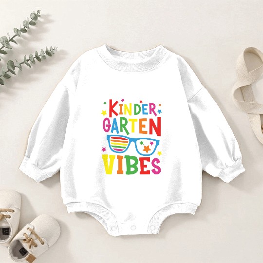 Kindergarten Vibes Back to School Baby Romper Sweatshirts