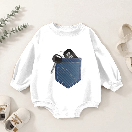Car key with remote control in your pocket Baby Romper Sweatshirts