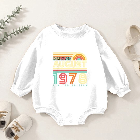 August 1978 Vintage Baby Romper Sweatshirts