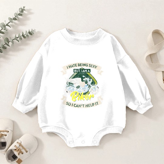 Biker Chopper Racing Two-Wheeler Baby Romper Sweatshirts