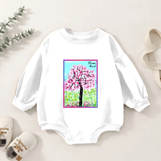 Choose Kind | Be A Kind Human | Cherry Blossom Baby Romper Sweatshirts