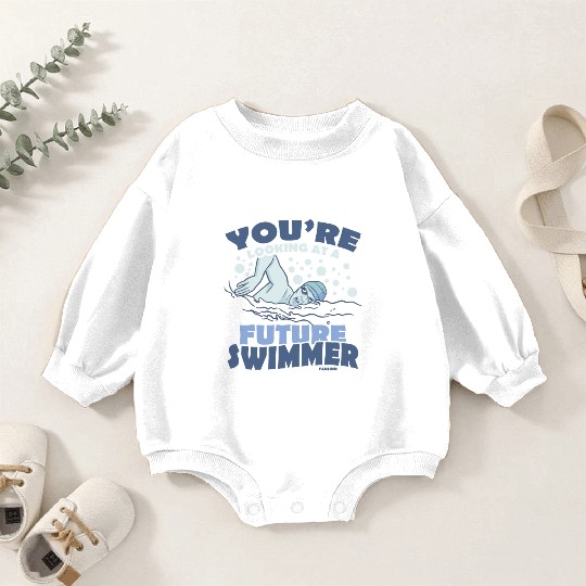 Swimming lifeguard swimming course outdoor pool gi Baby Romper Sweatshirts