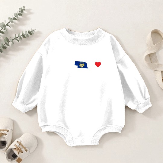 Nebraska Heartbeat Gift Baby Romper Sweatshirts