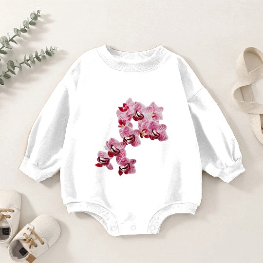 Orchid flower teeth creepy Orchid flower teeth cre Baby Romper Sweatshirts