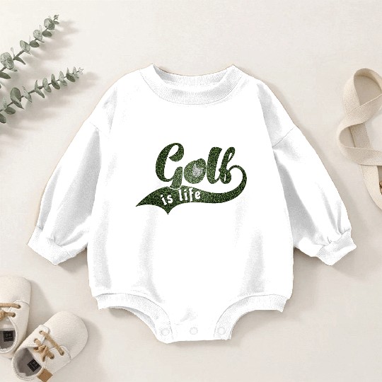 GOLF IS LIFE Distressed Look Baby Romper Sweatshirts