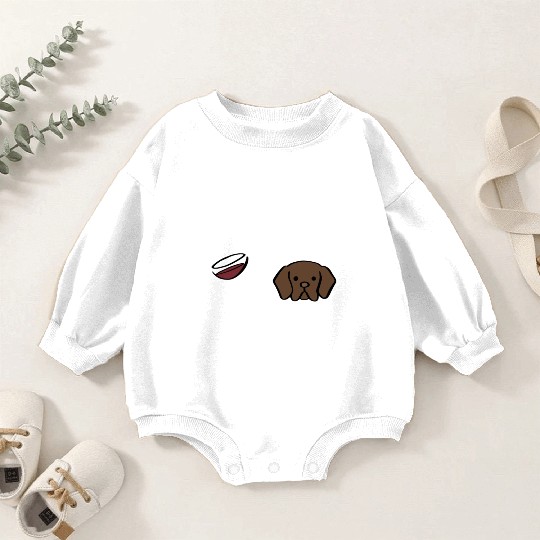 Drink Wine And Pet My German Shorthaired Pointer Baby Romper Sweatshirts