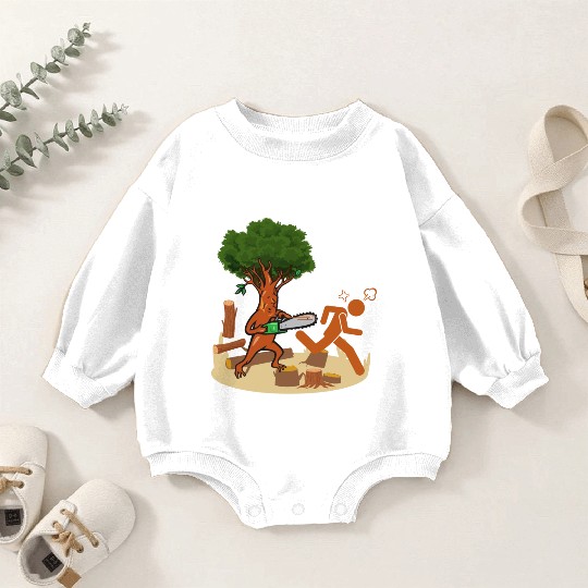 Tree vs Lumberjack Unisex Mens Baby Romper Sweatshirts Funny Humor