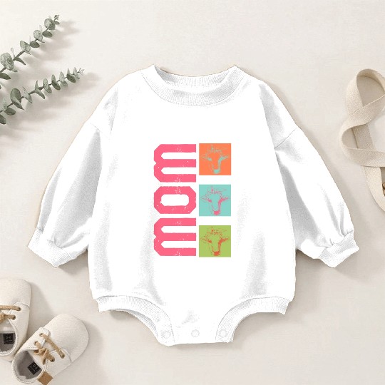 Cow Mom Baby Romper Sweatshirts, Mother's Day Gift Funny Cow Lover