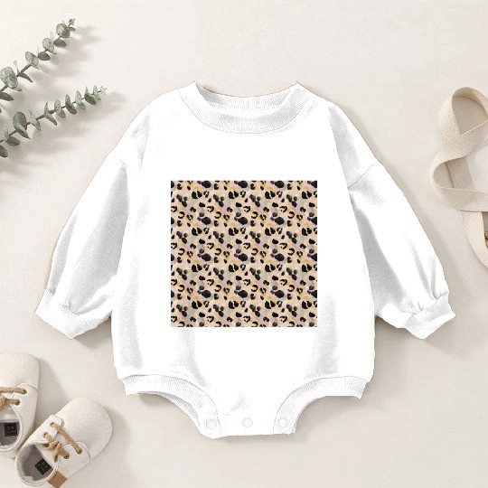 Pretty Leopard Animal Print Pattern Baby Romper Sweatshirts