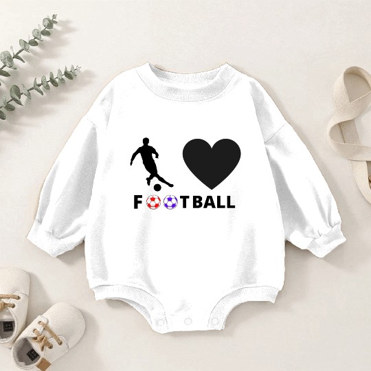 I love Football Baby Romper Sweatshirts