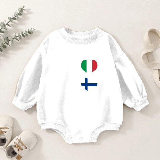 Italy and Finland genius / gift Baby Romper Sweatshirts