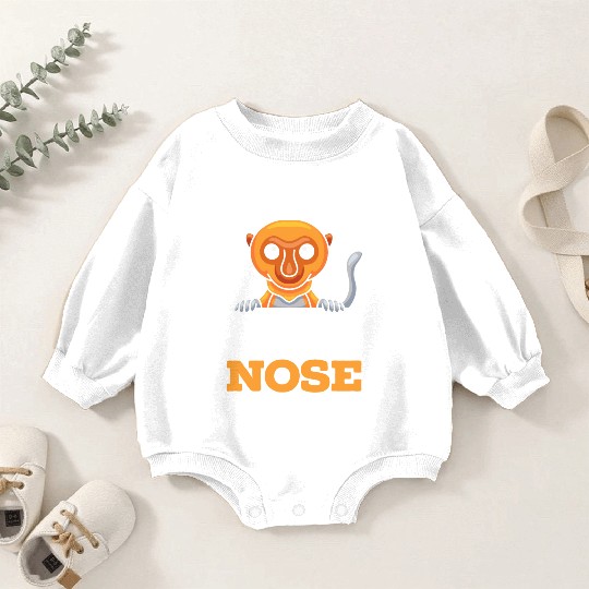 Big Nose Proboscis Monkey Ape Wildlife Zookeeper Baby Romper Sweatshirts