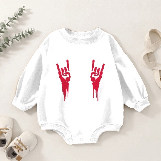 blood music heavy metal Baby Romper Sweatshirts