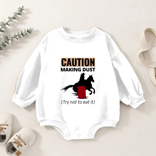 Barrel Racer Rodeo Racing Horse Riding Race Funny Baby Romper Sweatshirts