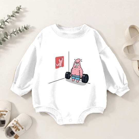 Majin Buu vs Patrick - Funny Anime Gym and Workout Baby Romper Sweatshirts