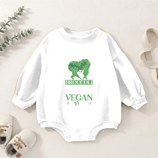 Broccoli The Bacon Of The Vegan World Broccoholic Baby Romper Sweatshirts