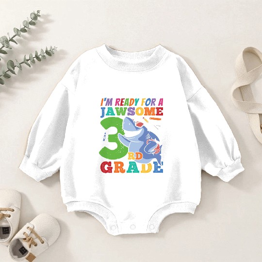 Third Grader Awesome Kid Back To School Gift Idea Baby Romper Sweatshirts