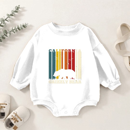 California Bear Retro Baby Romper Sweatshirts