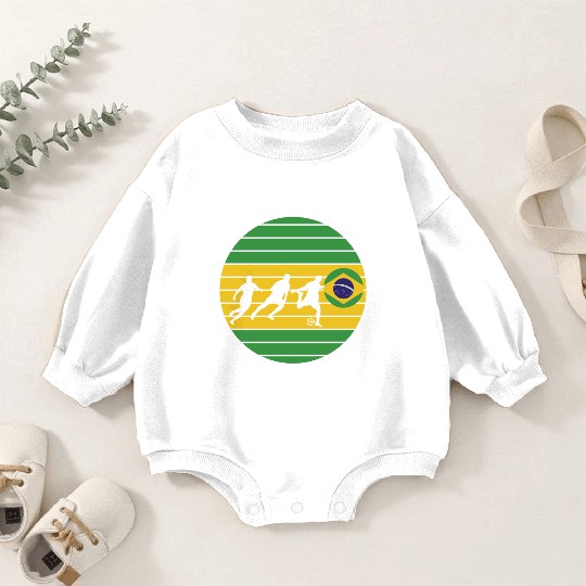 Brazil Soccer Baby Romper Sweatshirts,