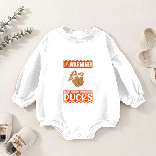 May Spontaneously Talk About Running Ducks Baby Romper Sweatshirts