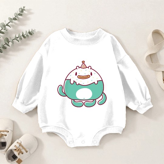 Green Monster Party 7 Baby Romper Sweatshirts