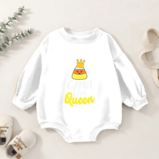 Candy Corn Queen Baby Romper Sweatshirts for Kid Girls Women