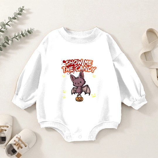 Show Me The Candy Halloween Costume Trick Or Treat Baby Romper Sweatshirts