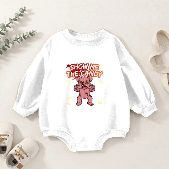 Show Me The Candy Halloween Costume Trick Or Treat Baby Romper Sweatshirts