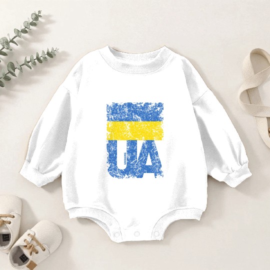 I stand with Ukraine. Support Ukraine. Stop War Baby Romper Sweatshirts