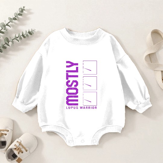 Lupus Awareness Baby Romper Sweatshirts, Mostly Running Empty,